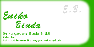 eniko binda business card